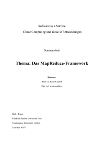 Thema: Das MapReduce-Framework - Friedrich-Schiller