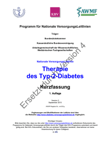 Nationale VersorgungsLeitlinie Therapie des Typ-2-Diabetes