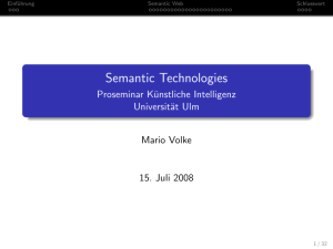 Semantic Technologies - Proseminar Künstliche