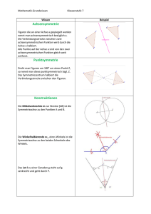 Achsensymmetrie Punktsymmetrie Konstruktionen