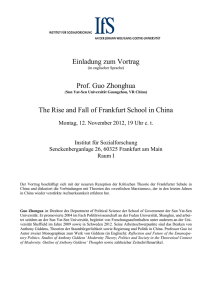 The Rise and Fall of Frankfurt School in China