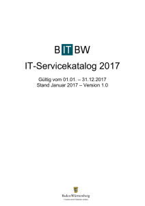 BITBW IT Servicekatalog 2017 V1.0