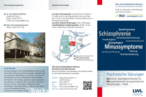 Minussymptome Schizophrenie - LWL Universitätsklinikum Bochum