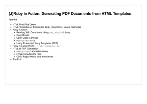 (J)Ruby in Action: Generating PDF Documents from HTML