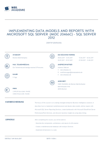 Implementing Data Models and Reports with