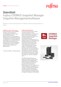 Datasheet ETERNUS Snapshot Manager