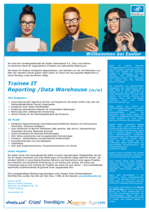 Trainee IT Reporting /Data Warehouse (m/w)