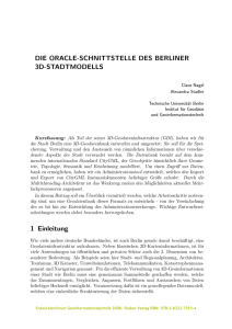 Die Oracle-Schnittstelle des Berliner 3D