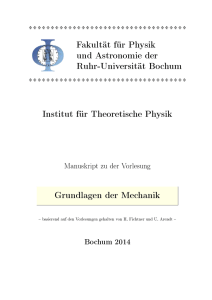 Grundlagen der Mechanik 2014 - Theoretische Physik IV