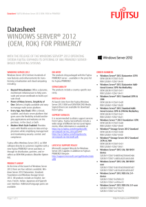 FUJITSU Windows Server 2012 OEM / ROK for