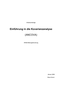 Einführung in die Kovarianzanalyse (ANCOVA)