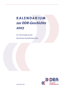 kalendarium zur DDR-Geschichte 2007