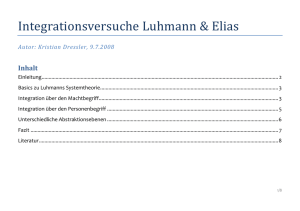 Integrationsversuche Luhmann-Elias