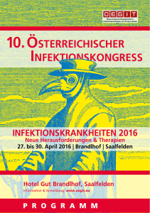 Programm 10. Österreichischer Infektionskongress