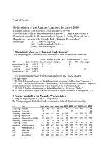 Jahresbericht 2010 - Fledermausschutz Augsburg