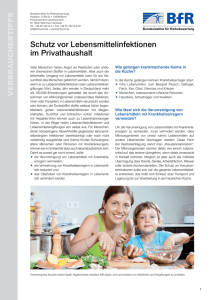 Schutz vor Lebensmittelinfektionen im Privathaushalt
