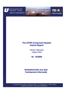 The STOR Component System Interim Report Nr