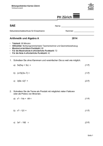 Arithmetik und Algebra A 2014