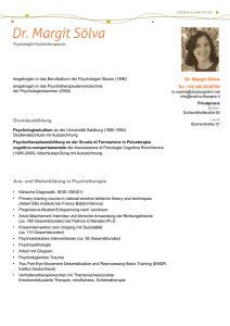 Curriculum Vitae - Dr. Margit Sölva