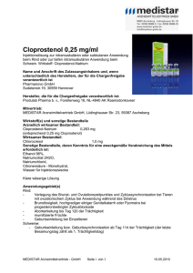Cloprostenol 025mg-ml - MEDISTAR Arzneimittelvertrieb GmbH