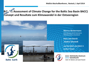 BALTEX Assessment of Climate Change for the Baltic