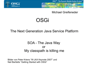 The Next Generation Java Service Platform SOA