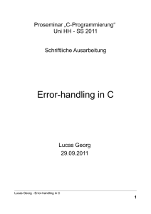Error-handling in C