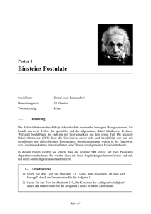 Posten 1 Einsteins Postulate