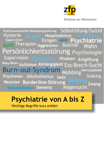 Psychiatrie von A-Z - Klinikum am Weissenhof