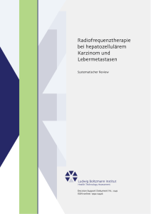 Radiofrequenztherapie bei Leberkarzinom - Repository of the LBI-HTA