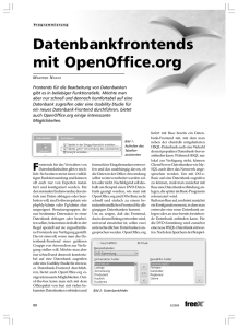 Datenbank-Frontends mit OpenOffice.org Base