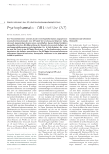 Psychopharmaka – Off-Label-Use (2/2)