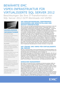 EMC VSPEX Proven Infrastructure für virtualisiertes SQL Server 2012