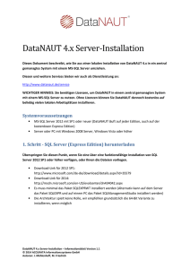 DataNAUT 4.x Server-Installation.x Server