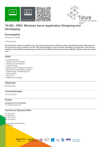 70-583 - PRO: Windows Azure Application Designing and Developing