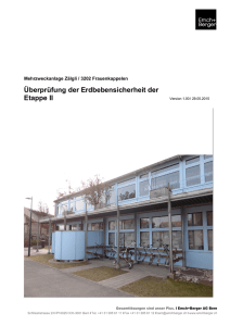 Überprüfung Erdbeben Etappe II Emch + Berger vom 29.5.2015