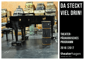 Theaterpädagogisches Programm 2016