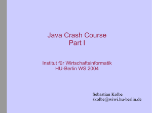 Java Crash Course Part I