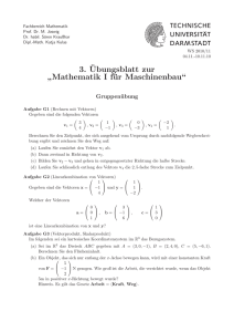 3.¨Ubungsblatt zur ” Mathematik I für - Mathematik@TU