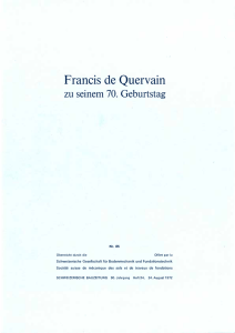 Francis de Quervain - Geotechnik Schweiz