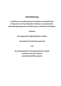 Vereinbarung - Kassenärztliche Vereinigung Sachsen