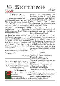 Wiki-Serie – Teil 2 Structured Query Language