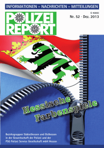 Polizeireport Ost-/Südosthessen - Ausgabe Dezember 2013