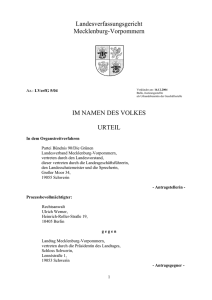 Volltext  - Landesverfassungsgericht Mecklenburg