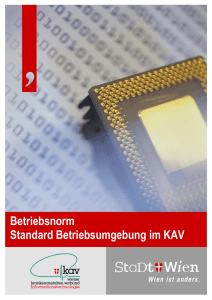 Betriebsnorm Standard Betriebsumgebung im KAV