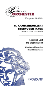 programm - Beethoven Orchester Bonn