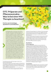 "Meet the Experts" - OTC Präparate und Pflanzenextrakte