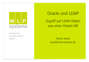 Oracle und LDAP - WLP Systems GmbH