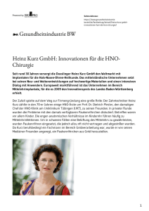 Heinz Kurz GmbH - Gesundheitsindustrie BW