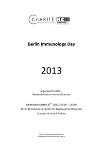 Booklett 2013 - Research Center ImmunoSciences